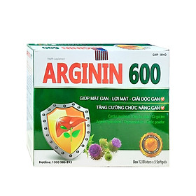 ARGININ 600-GIÚP MÁT GAN, LỢI MẬT, GIẢI ĐỘC GAN, TĂNG CƯỜNG CHỨC NĂNG GAN