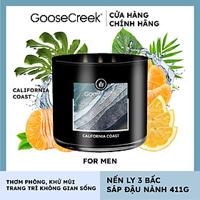 Nến ly 3 bấc sáp đậu nành For Men Goose Creek (411g) - California Coast