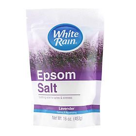 Muối tắm hiệu White Rain Epson Salt Lavender 453g - USA