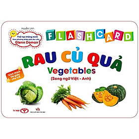 Bộ Thẻ Học Thông Minh Cho Bé - Flashcard Song Ngữ - Rau củ quả - Vegetables - Trí Việt