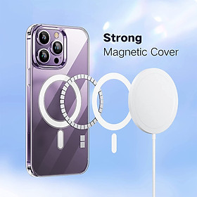 Ốp lưng chống sốc trong suốt hỗ trợ sạc Maqsafe cho iPhone 14 Pro / 14 Pro Max hiệu HOTCASE memumi Maqsafe Magetic Case siêu mỏng 1.5mm, độ trong tuyệt đối, chống trầy xước, chống ố vàng, tản nhiệt tốt - Hàng nhập khẩu