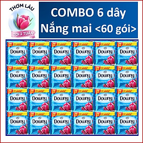 COMBO 6 dây Nước Xả Vải Downy Nắng mai 10 gói x6