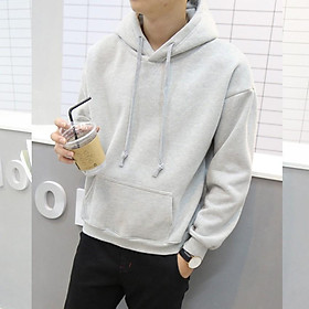 áo hoodie xám trơn unisex - áo khoác nỉ bông hoodie basic gray - hoodie chui đầu thời trang nam nữ phong cách