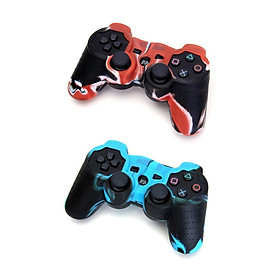 2 X Silicone Protective Skin Case Cover For Sony PS2 PS3 Wireless Controller