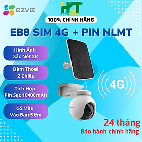 Camera Ezviz EB8 2K Dùng Sim 4G Kèm Pin Năng Lượng Mặt Trời