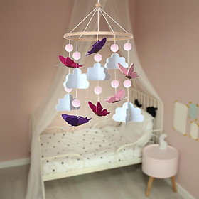 Baby Crib Mobile Wind Chimes Rotatable Ceiling Crib Mobile Wind Bell for Ceiling