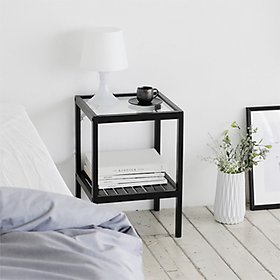 Táp Tủ đầu giường chân gỗ MDF Mặt kính cao cấp bền đẹp - Tủ táp Đầu giường tiện lợi đa năng Sang trọng PUK021 Giao màu ngẫu nhiên