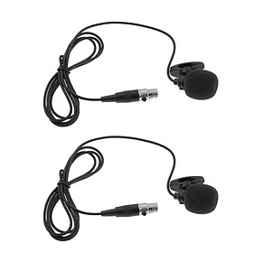 2 Pack XLR 4 Pin Microphone Condenser Tie Clip for Wireless Transmitter