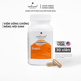 Viên uống chống nắng sinh học toàn thân Sakura Sunpill 30 viên