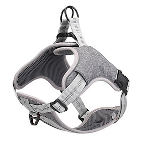 Adjustable Dog Harness Reflective Breathable No Pull Easy to Put on Medium and Large Dogs