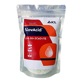 Mua Phân bón hòa tan Israel Novacid 12-40-36+3CaO+Te  Hoà tan 100% sử dụng cho hệ thống tưới nhỏ giọt và tưới phun. Hạn chế rụng trái non  thúc hoa ra màu đẹp và tăng sức đề kháng cho cây trồng