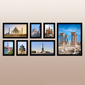 Bộ 7 Khung ảnh Composite Treo Tường Phòng Khách KA704