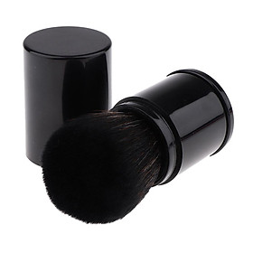 Foundation Kabuki Brush Retractable - Portable Brush for Liquid or Cream Foundation/Concealer/Powder, Super Soft Dense Synthetic Hair