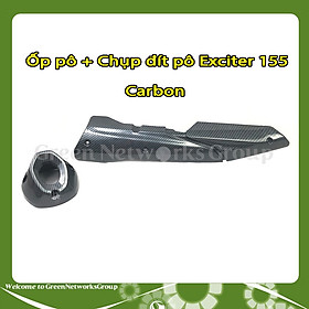 Ốp pô dành cho xe Exciter 155 nhựa ABS đủ màu kèm ốp chụp đít pô Green Networks Group ( Mẫu In trên sp giao ngẫu nhiên )