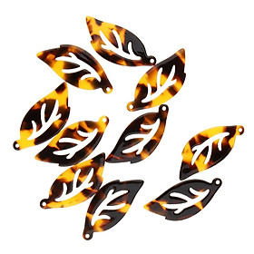 10 Pieces Leaf Charms Earring Pendant Cabochon Jewelry DIY Making