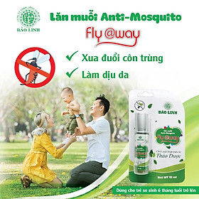 Lăn đuổi muỗi và côn trùng Flyaway, ngăn ngừa muỗi đốt, côn trùng cắn - Mùi hương bạc hà - 10ml, 100% từ Thảo dược thiên nhiên, An toàn cho bé và cả gia đình.