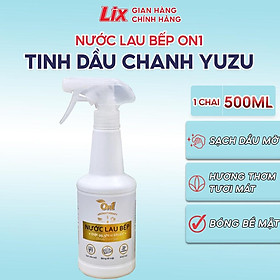 Nước lau bếp năng On1 500ml N6701 tinh dầu chanh Yuzu giúp làm sạch bụi bẩn