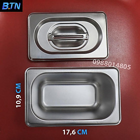 Mua Khay đựng thạch trà sữa  khay topping inox 1/9 sâu 10cm cao cấp đựng thực phẩm BTN
