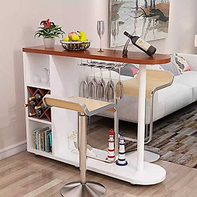 Mua Quầy Bar Mini Gỗ  Bàn Bếp Cao Cấp Có Ngăn Tủ Để Đồ Decor Đẹp - Giao màu ngẫu nhiên