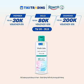 Nước tẩy trang sạch sâu cho da mụn, nhạy cảm Hada Labo Micellar Water Acne Care 240ml
