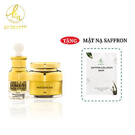 Bộ 2 sản phẩm Trắng Da Ngừa mụn KN Beauty chuyên sâu: Kem dưỡng 25g + Serum 30ml (Quà Tặng Mặt Nạ)