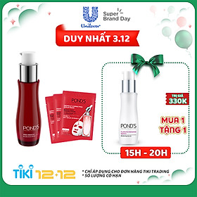 Combo Serum Ngăn Ngừa Lão Hóa Pond's Age Miracle Double Action (30ml) + 3 Mặt Nạ Pond's Ngăn Ngừa Lão Hóa (21ml/Miếng)