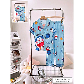 [HCM] (40-56kg, P1) Đồ bộ latin TNQD in 3D hoạt hình. Đồ bộ TNQD latin in 3D. Đồ bộ mặc nhà nữ. (PIJAMA/PIZAMA/PYJAMA). LATIN2TNQD. bò sữa - hoa hồng - trơn - gấu lotso - gấu brown - chuột minnie - cún/chó - sóc - heo/lợn - mèo- cô bé - doraemon.