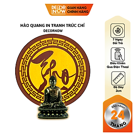 Mua Đèn Hào Quang Phật In Tranh Trúc Chỉ CNC DECORNOW 30 40 cm  Trang Trí Ban Thờ  Hào Quang Trúc Chỉ VÂN GỖ DCN-TCC28