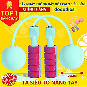 Dây nhảy không dây đếm số tính calo có tạ bóng to không tiếng ồn tự đếm