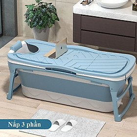 Mua Bồn tắm gấp gọn silicon cao cấp loại có nắp dùng cho cả gia đình nhiều kích thước