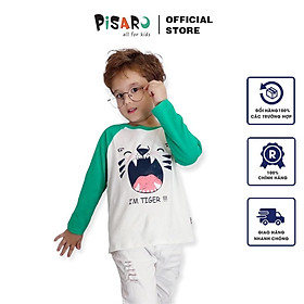 Áo trẻ em Pisaro từ 1 đến 6 tuổi dài tay cotton cao cấp in họa tiết