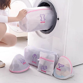 Mua Túi lưới đựng đồ lót giặt máy  quần áo giặt máy loại 3 lớp bộ 5 chiếc