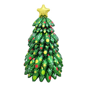Christmas Tree Balloons, Christmas Foil Balloon Decoration with Golden Star Balloon 51 inch for New Year,Christmas