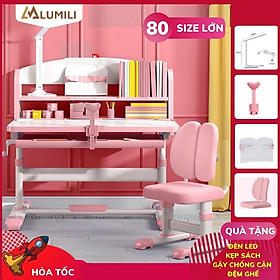 Mua bàn ghế học sinh Lumili P9 cao cấp có giá sách chống gù chống cận  bàn học thông minh kèm kệ sách phù hợp cho học sinh