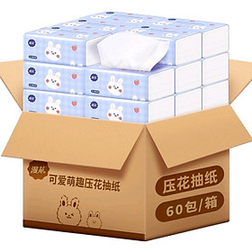 Mua THÙNG 40 GÓI GIẤY RÚT HÌNH THỎ SIÊU DAI   SIÊU THẤM NƯỚC KHÔNG MỦN