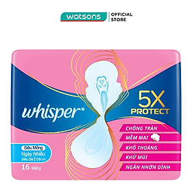 Băng Vệ Sinh Whisper Siêu Mỏng 5X Protect 28cm 16Miếng