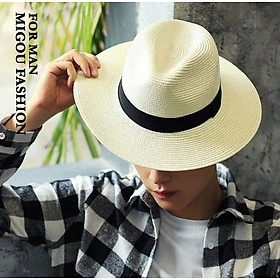 Nón cao bồi phớt mũ cao bồi nam nữ Fedora comboy chất liệu cói Hàng nhập dona24072901