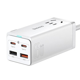 Mua Bộ sạc nhanh 65W Baseus GaN3 Pro Desktop Powerstrip 5 in 1 AC + Type Cx2 + x2 USB - Hàng Chính Hãng