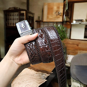 Thắt lưng Cá sấu bản Lớn đan viền thủ công rất bền. Phù hợp với bụng bia!