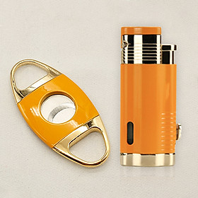 Mua Bộ Set Phụ Kiện 2 Món HB-360 Gồm Vỏ Hột Quẹt Bật Lửa Khò 3 Tia Và Cắt Cao Cấp