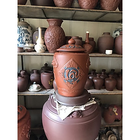 Mua Hũ Sànhca đựng rượu gạo gốm sứ Bát Trang loại 15L( 10Kg gạo)