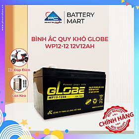 Bình Ắc Quy Khô Globe WP12-12 12V12AH, Dùng Cho Loa Kéo, Bình Phun Thuốc, UPS, Xe Đạp Điện