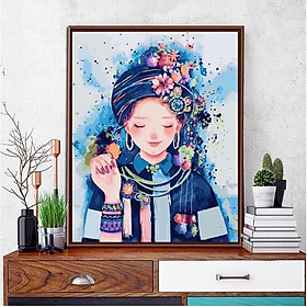Mua Tranh sơn dầu số hoá tự tô đã căn sẵn khung 40x50 cm (painting by number) - Olwen