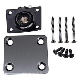 1/4'' 6.35mm Input Output Jack Plate w/ Neck Plate for Electric Guitar Parts