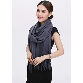 Khăn choàng cổ Cao cấp cashmere một màu15