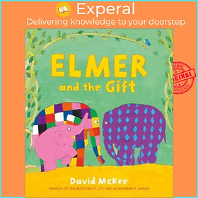 Sách - Elmer and the Gift by David McKee (UK edition, hardcover)