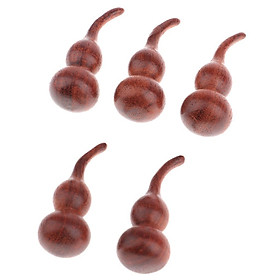 5 Pieces Natural Wooden Gourds Shape Pendant Charms Findings for DIY Necklace Bracelet Earrings Jewelry Making Craft