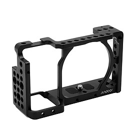 Lồng Bảo Vệ Máy Ảnh Hợp Kim Nhôm Andoer Gồm Tay Cầm Trên (2 Cái) + Thanh Trượt (15mm)(2 Cái) + Tấm Đế Cho Sony A6000 A6300 NEX7 ILDC Để Gắn Micrô + Màn Hình + Phụ Kiện Chiếu Sáng