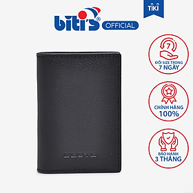 Ví Da Thời Trang Nam Bitis Gosto GOPM00100DEN Đen - Đen