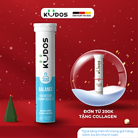 Thực phẩm bảo vệ sức khỏe KUDOS BALANCE MAGNESIUM WITH B VITAMIN COMPLEX & D3 (20 viên/tuýp)
